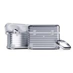 miak ミアック AirPods Pro 第 2 / 1世代 スーツケースデザイン キャリーケース カラビナ付 シルバー MA24914APP2 ネコポス不可