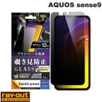 Ray Out レイアウト AQUOS sense9 Like standard ガラスフィルム 覗き見防止 光沢 平面保護 硬度10H RT-AQM5F/PG ネコポス送料無料