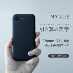 MYNUS iPhone 17e / 16e кейс MagSafe соответствует Mini maru дизайн Raver черный минус CASE