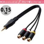 AV кабель Elecom ELECOM изображение кабель распорка type Mini штекер 4 высшее - RCA булавка Jack изменение кабель 0.15m черный DH-MWRYF015BK