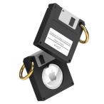 elago エラゴ AirTag FLOPPY DISK シリコンケース Black EL_ATGCSSCFY_BK