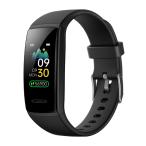 GreenHouse グリーンハウス スマートウォッチ スリムモデル IP67 防水防塵 着せ替えベルト付 ブラック GH-SMWB-BK ネコポス送料無料