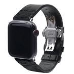 ABBI SIGNATURE アビー シグネチャ Apple Watch 49 / 45 / 44 / 42mm LIPARI イタリアンレザーバンド ブラック ABS26141AW ネコポス不可