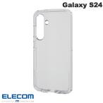 エレコム ELECOM Galaxy S24 ソフトケース TOUGH SLIM LITE 衝撃吸収 ストラップシート付属 クリア PM-G241TSLUCCR