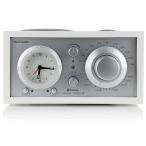ショッピングGENERATION Tivoli Audio Model Three BT Generation2 ワイヤレス AM/FM ラジオ・スピーカー アナログクロック付き White / Silver