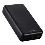 ショッピングモバイルバッテリー 20000mah エレコム ELECOM モバイルバッテリー リチウムイオン電池 20000mAh PD対応 20W USB-C入出力 x 2 ブラック DE-C52-20000BK