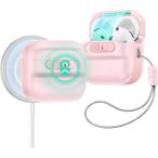 ESR イーエスアール AirPods 4 Pulse マグネット式蓋ロック付きハイブリッドケース Pink ESR685 ネコポス不可