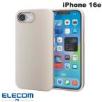 エレコム ELECOM iPhone 16e ハイブリッドシリコンケース ショルダーストラップ付き &Me グレージュ PM-A25SSCSHGB ネコポス送料無料