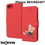 ingrem iPhone SE 第3世代 SE 第2世代 8 7 ムーミン 耐衝撃 マグネットベルト シンプル 手帳型レザーケース TIME WITH MAMMA_1 ネコポス送料無料