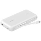 ショッピングモバイルバッテリー 20000mah BELKIN ベルキン BoostCharge 30W Power Bank 20000mAh ケーブル内蔵 モバイルバッテリー PD対応 ホワイト BPB024fqWH