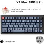 Keychron V1 Max QMK/VIA карбоновый черный японский язык расположение hot swapGateron Jupiter красный ось RGB свет клавиатура ручка VERSION 