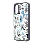 ingrem イングレム iPhone 17 ムーミン maru 衝撃吸収 バンパー ハイブリッドケース パターン_2 IQ-AP52K4TB/MT014 ネコポス送料無料