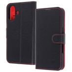 iPhone 17 手帳型レザーケース シンプル マグネット ブラック/レッド Ray Out レイアウト