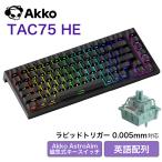ショッピングアストロスイッチ Akko TAC75 HE AstroAim ラピッドトリガー 磁気スイッチ ゲーミングキーボード 英語配列 ブラック ネコポス不可
