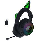 Razer Kraken Kitty V3 Pro ゲーミング用 ワイヤレス RGB ネコミミヘッドセット Black