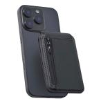 エレコム MagSafe スマホスタンド MAGKEEP ミニウォレット ポケット付き 薄型 動画視聴 ブラック