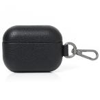 ショッピングairpods proケース MONOCOZZI モノコジー AirPods Pro 3 EXQUISITE カラビナ付き 本革ケース Black MC_A3PCSGLXP_BK