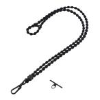 エレコム スマホショルダーストラップ 伸縮 こぶ紐 軽量 反射糸 / デザイン柄  ステンレスストラップホールシート付属1口タイプx1枚 ブラック