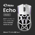 Akko Echo ゲーミングマウス フォージドカーボン 8K対応 2.4GHz USB-C ワイヤレス Master TAN8 Silver アッコ