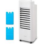 2021年製　冷風扇 扇風機 送風 自然風 アイリスオーヤマ 冷風扇 扇風機 左右首振り 風量4段階 大容量タンク キャスター付 ホワイト KCTF-01D