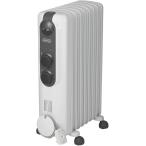 アウトレット　展示未使用　デロンギ(DeLonghi)アミカルド オイルヒーター 新L字型フラットフィン ピュアホワイト×ダークグレイ [8~10畳用] RHJ35M0812-DG