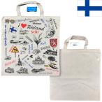 Finland эко-сумка большая сумка длина 45cm× ширина 41cm хлопок хлопок 100% Финляндия Северная Европа импорт смешанные товары симпатичный симпатичный 