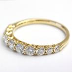エタニティリング ダイヤモンド 1.0ct レディース 指輪 リング 18金 18k K18 ゴールド エタニティ ダイヤリング H＆C グラデーション ハーフエタニティ 10石