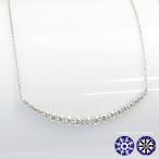 ダイヤモンド ネックレス レディース ダイヤネックレス H＆C ダイヤ 1.0ct プラチナ pt900 ラインネックレス グラデーション 鑑別書付