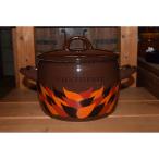 【北欧ヴィンテージ】【アラビア / フィネル】ヴィルヴァ　ホーロー両手鍋2.5L