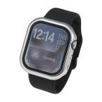 エレコム(ELECOM) AW-25BFCGPSV シルバー アップルウォッチ カバー Series 11/10 (42mm) フルカバー 強化ガラス 10H メタリック 耐衝撃PCフレーム