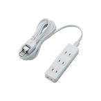 エレコム(ELECOM) T-TST02-22430WH ホワイト 電源タップ ほこりシャッター付 延長コード 2ピン 4個口 3m