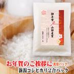 御年賀 米 新潟産コシヒカリ 2合パック（300g）真空パック 新年 粗品 こしひかり 米 正月 挨拶 品 年末 ギフト 御礼 ギフト