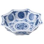 ブルーム 染付古染丸紋 八角中鉢 美濃焼 日本製 (14158)