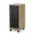 IRISOHYAMA アイリスオーヤマ 木製フロアケース MFE-7130 アッシュブラウン/クリアブラック