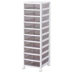 IRISOHYAMA アイリスオーヤマ 221272スーパークリアチェスト　ホワイト/クリアブラウン　10段タイプ SCE-1000-BR 1台