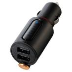 ELECOM エレコム FMトランスミッター/Bluetooth/USB2ポート付/2.4A/重低音付/ブラック(LAT-FMBTB03BK)