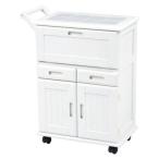 HAGIHARA 萩原 MW-3709WH Wood Furnitureシリーズ キッチンワゴン