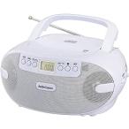 OHM オーム電機 ポータブルCDラジオ(口径66mmスピーカー2基/2電源/単2形×6本使用/ワイドFM/15W/ホワイト) RCR-875Z