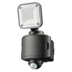 OHM オーム電機 防犯LEDセンサーライト(400 lm/昼光色/単2形×3本使用/保護等級IP44/1灯/ブラック) LS-B40W1