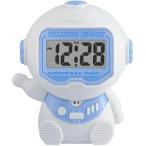 ショッピングPIECE Time Piece TPC103WB Taking トーキングクロック 日本語音声目覚まし ホワイト/ブルー TPC103-WB デジタル