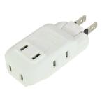 OHM オーム電機 マイクロタップ(4個口/難燃・耐熱ボディ/フリー回転プラグ/ホワイト) HS-A4PBT-24W
