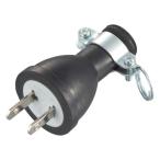 OHM オーム電機 2Pゴムプラグ(補修用/1500Wまで/15A-125V/VCTF 2.0mm2×2芯まで/パッケージ無) HS-H15GP/N