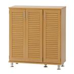 不二貿易 ルーバーシューズボックス　ワイド　ナチュラル　 96564 　北海道、沖縄、離島配送不可