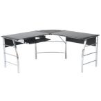 FUIBOEKI 不二貿易 ガラスＰＣデスク　Ｌ型　ＣＴ−１０４０ＢＫ　CT-1040BK　 80598 　北海道、沖縄、離島配送不可