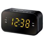 WINTECH クロックラジオ(FMワイドバンド対応) ブラック デュアルアラーム機能搭載 CR-X1