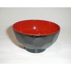 田中箸店 亀甲汁椀/オワン 黒内朱 サイズ：115x60mm