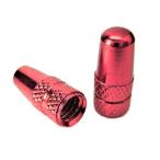 FOACE(フォース) フレンチバルブキャップアルミ製 2個入 レッド 沖縄・離島への配送不可