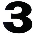 ダイドーハント(DAIDOHANT) ダイドーハント 磁気ステッカー 数字 ナンバー 3 マグネット 切り文字 10177779 黒 高さ5×幅5cm