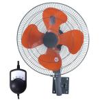 ユアサプライムス 工場扇 45cm 壁掛け 業務用扇風機 省スペース YK-456H(G) 左右首振り 風量3段階 スタンド不要