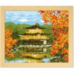オリムパス製絲 7416 オリムパス ししゅうキット フレーム 秋の金閣寺 (2099be)